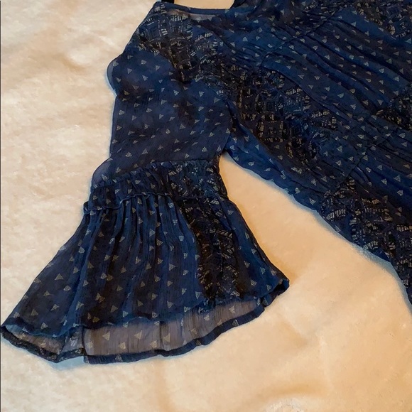 NWOT Lucky Brand Boho Peasant Blouse - Picture 5 of 8